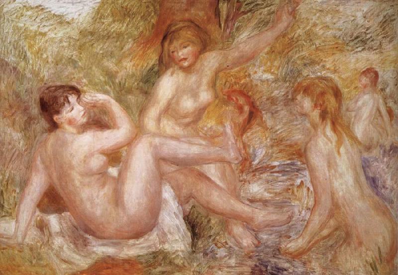 Pierre Renoir Variation of The Bather Spain oil painting art